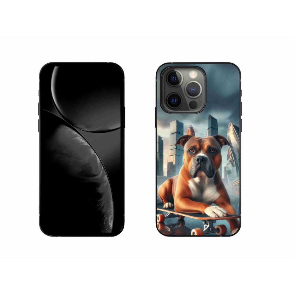 Gélový kryt mmCase na iPhone 13 Pro 6.1 - pes na skateboarde