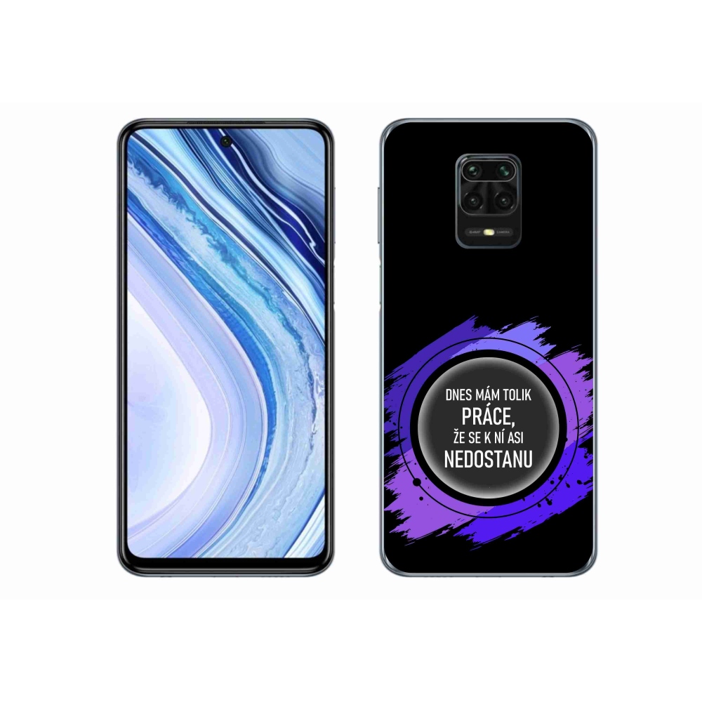 Gélový kryt mmCase na Xiaomi Redmi Note 9S - vtipný text 6 čierne pozadie