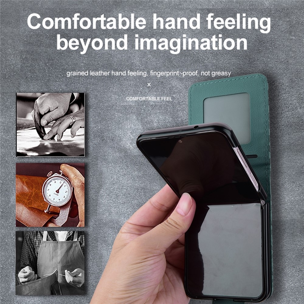 Gridy knižkové púzdro na Samsung Galaxy Z Flip7 5G - zelené