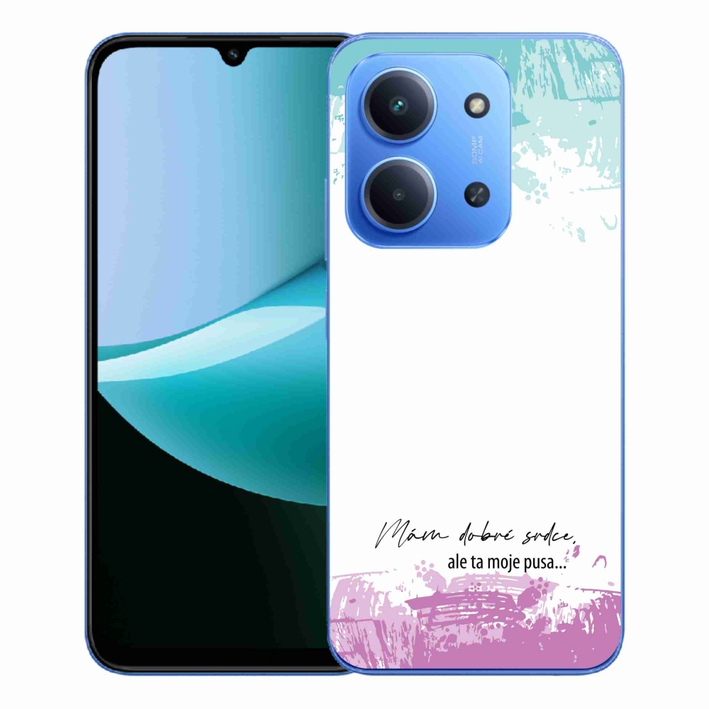 Gélový kryt mmCase na Xiaomi Redmi 15C 4G/5G (173mm) - vtipný text 3 biele pozadie