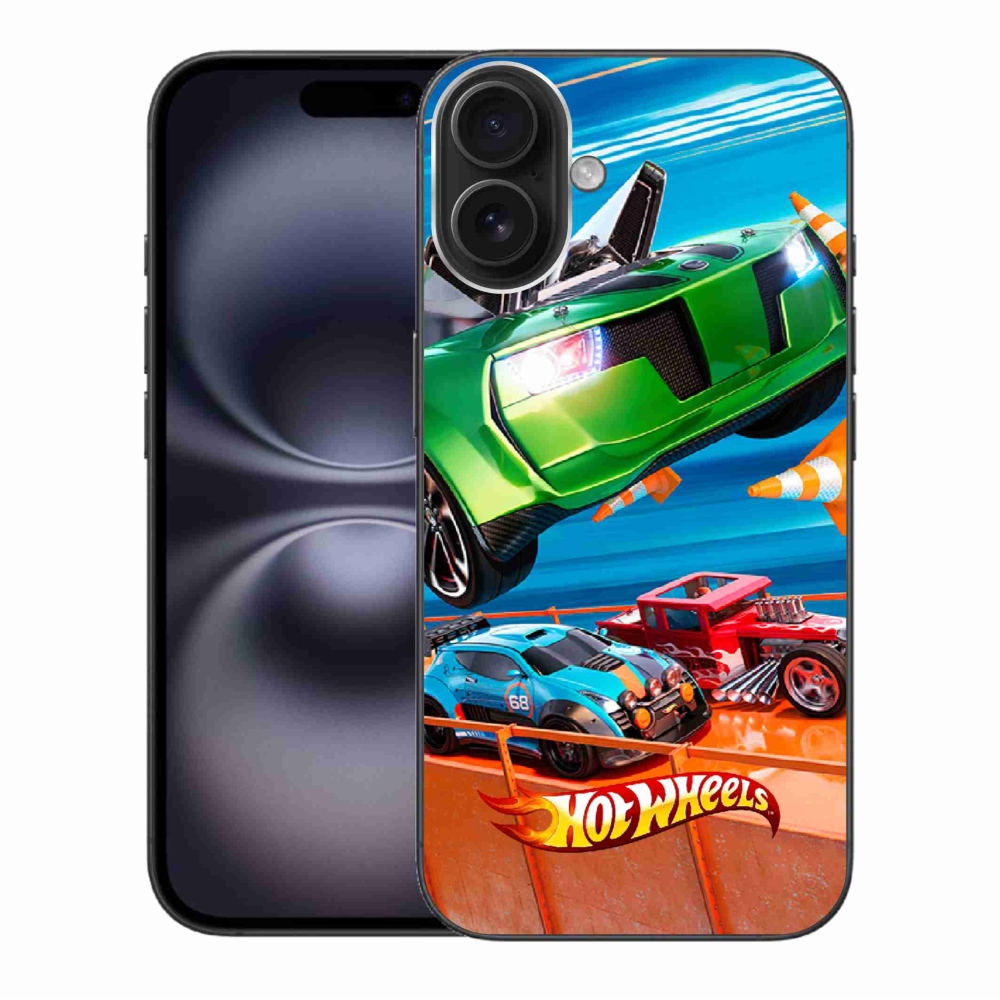 Gélový kryt mmCase na iPhone 16 Plus - hot wheels 1