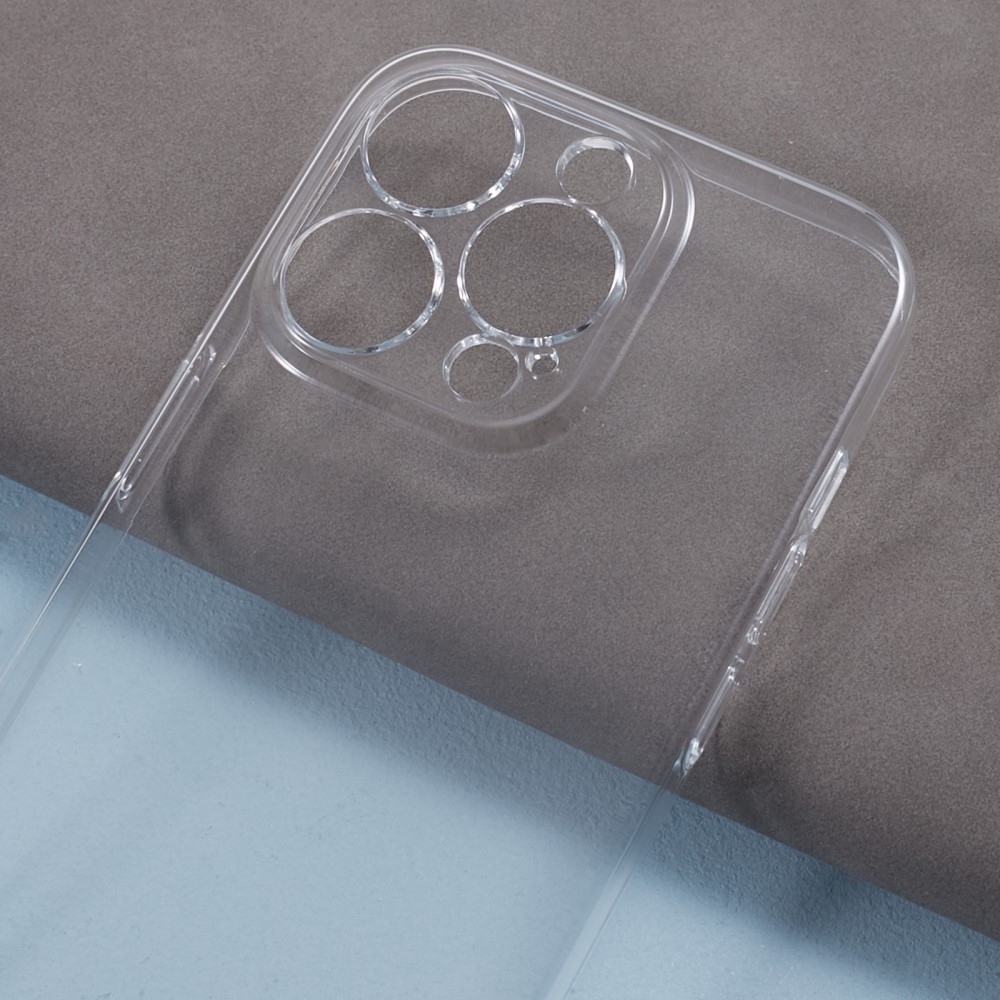 Priehľadný plastový obal s gélovými hranami na iPhone 15 Pro