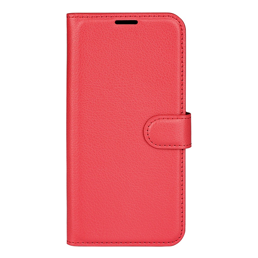 Litchi knižkové puzdro na Xiaomi Redmi Note 14S - červené