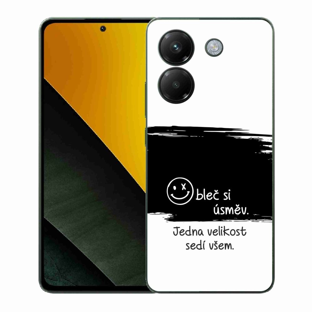 Gélový kryt mmCase na Xiaomi Poco M7 Pro 5G - vtipný text 8 čiernobiele pozadie
