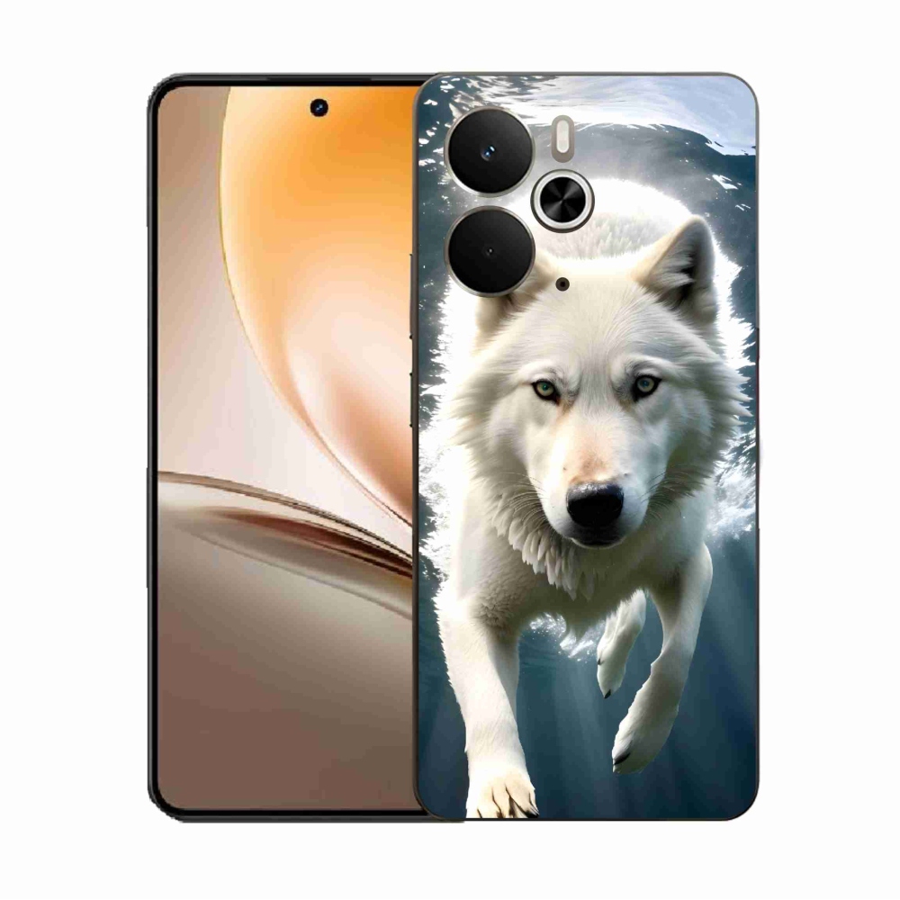 Gélový kryt mmCase na Realme 14 5G - biely vlk