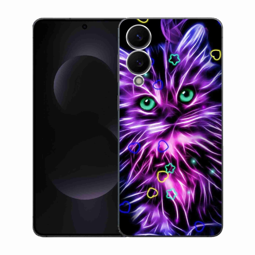 Gélový kryt mmCase na Samsung Galaxy S25 Edge - abstraktná mačka