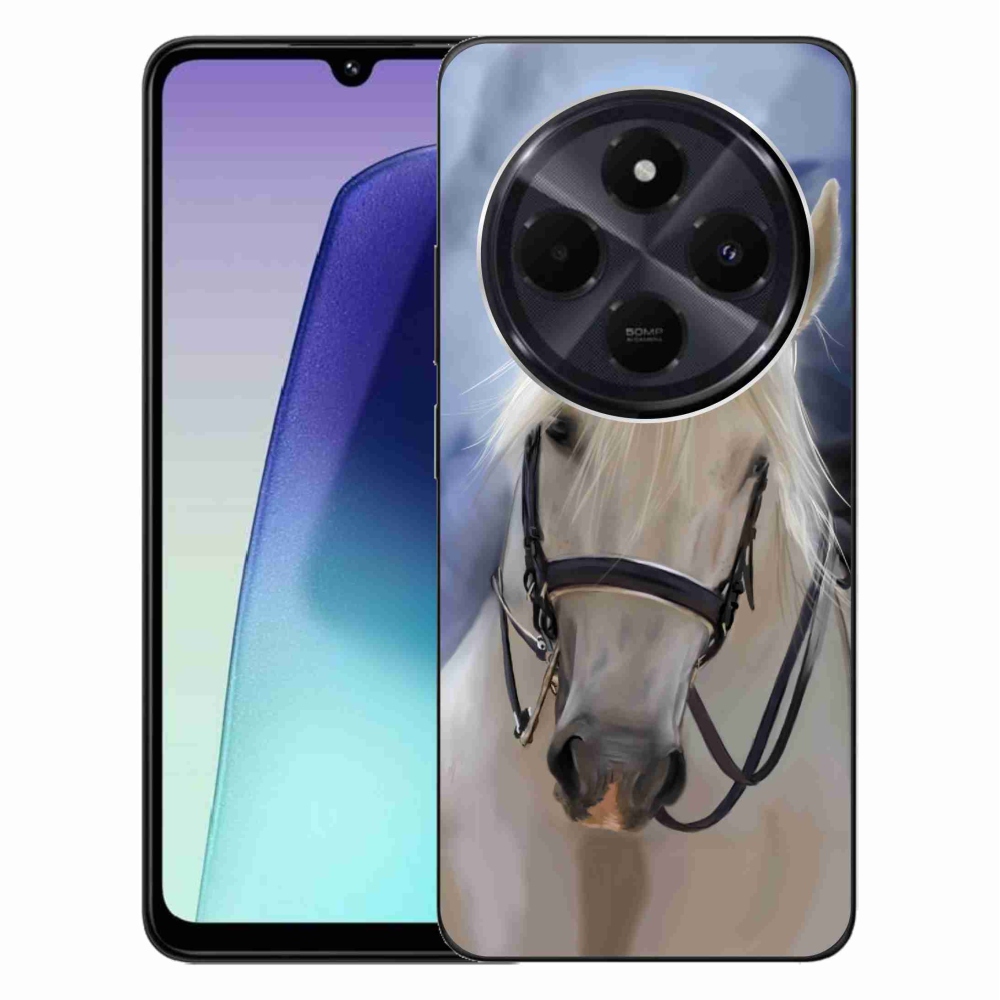 Gélový kryt mmCase na Xiaomi Redmi 14C/Poco C75 - biely kôň