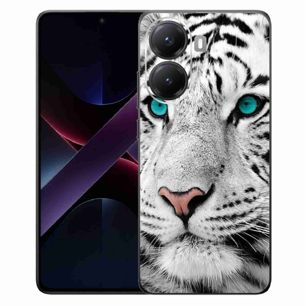 Gélový kryt mmCase na Xiaomi Poco X7 Pro 5G - biely tiger