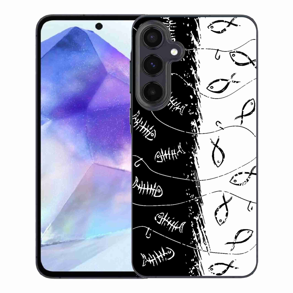 Gélový kryt mmCase na Samsung Galaxy A55 5G - kostry a rybky