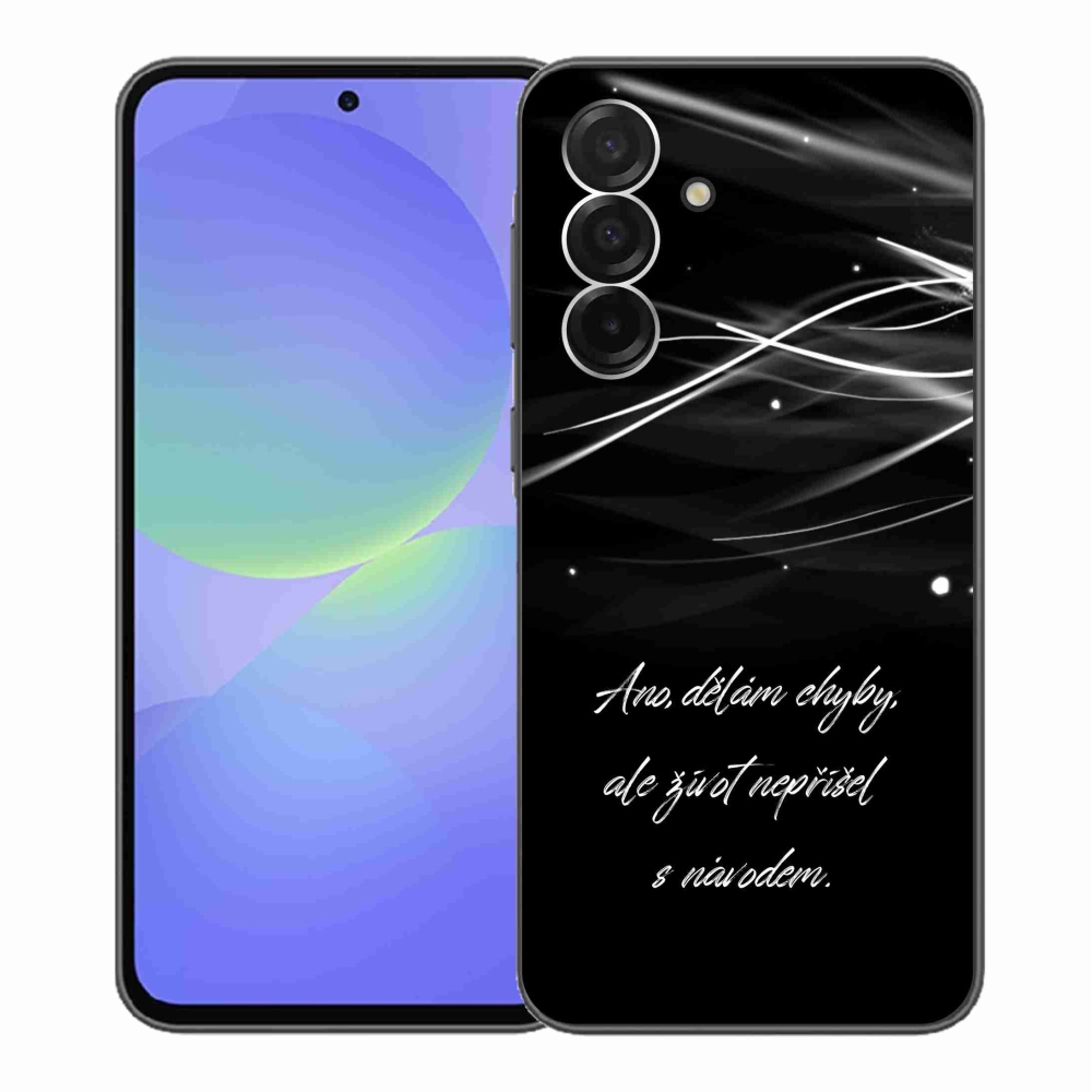 Gélový kryt mmCase na Samsung Galaxy A36 5G - citát čierne pozadie