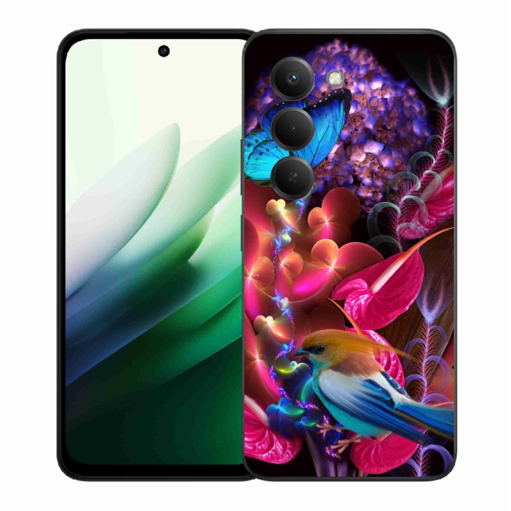 Gélový kryt mmCase na Xiaomi Redmi 15 5G (169mm) - farebné kvety