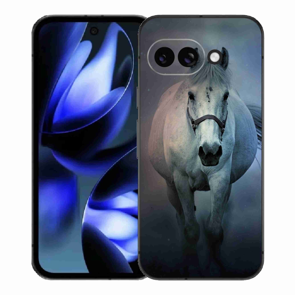 Gélový kryt mmCase na Google Pixel 9a - bežiaci biely kôň