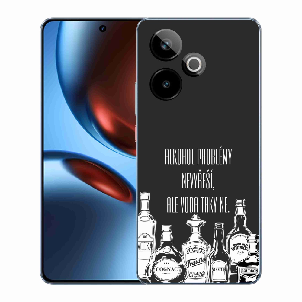 Gélový kryt mmCase na Realme GT 7 5G/GT 7T 5G - vtipný text čierne pozadie