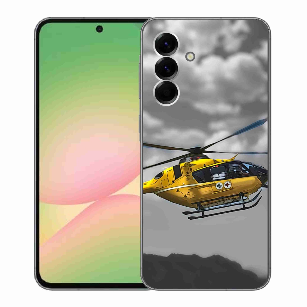 Gélový kryt mmCase na Samsung Galaxy A56 5G - žltá helikoptéra