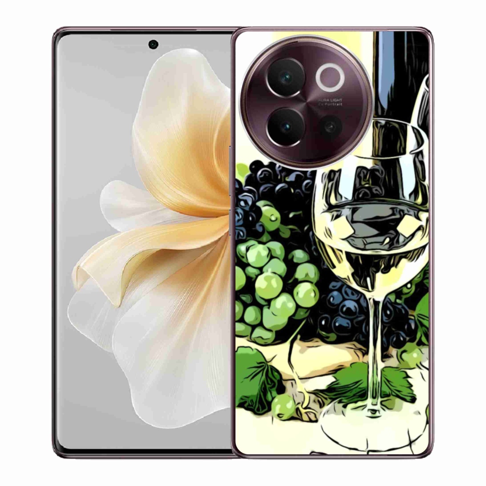Gélový kryt mmCase na Vivo V40 Lite 5G - pohár vína
