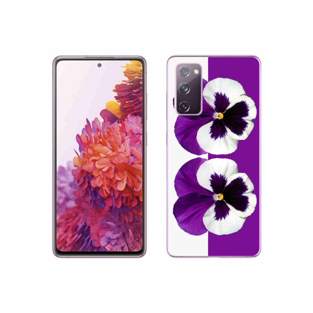 Gélový kryt mmCase na Samsung Galaxy S20 FE - fialovobiely kvet