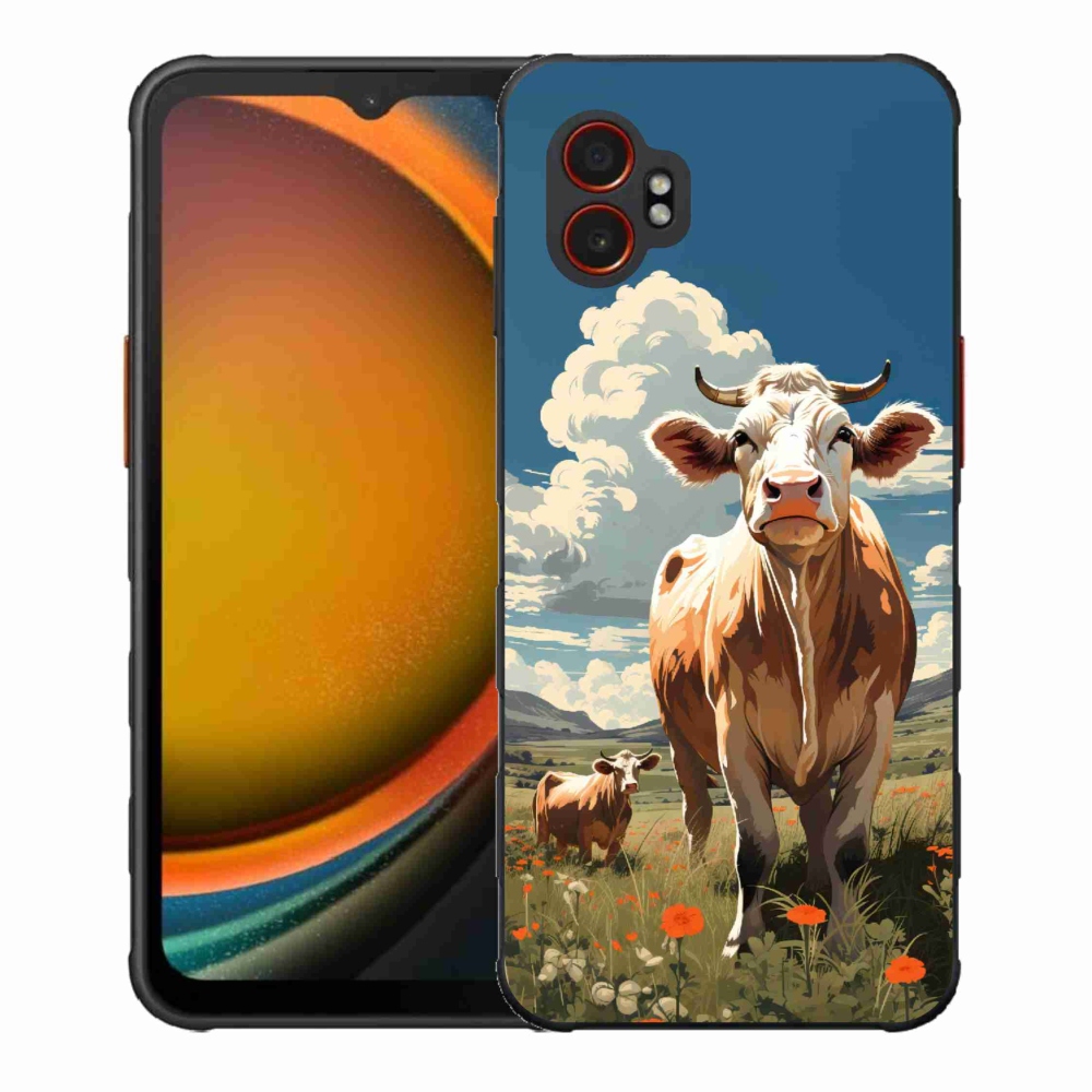 Gélový kryt mmCase na Samsung Galaxy Xcover 7 Pro - kravy na lúke