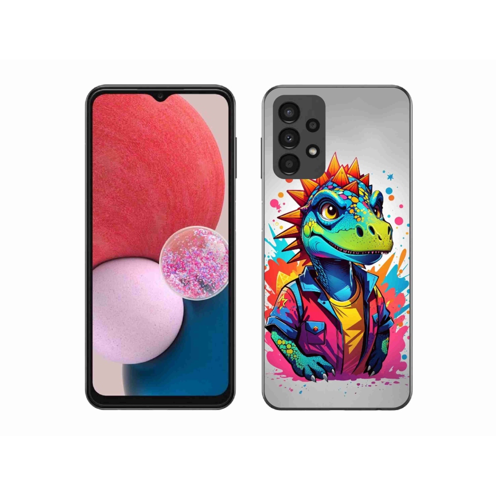 Gélový kryt mmCase na Samsung Galaxy A13 4G - farebný dinosaurus