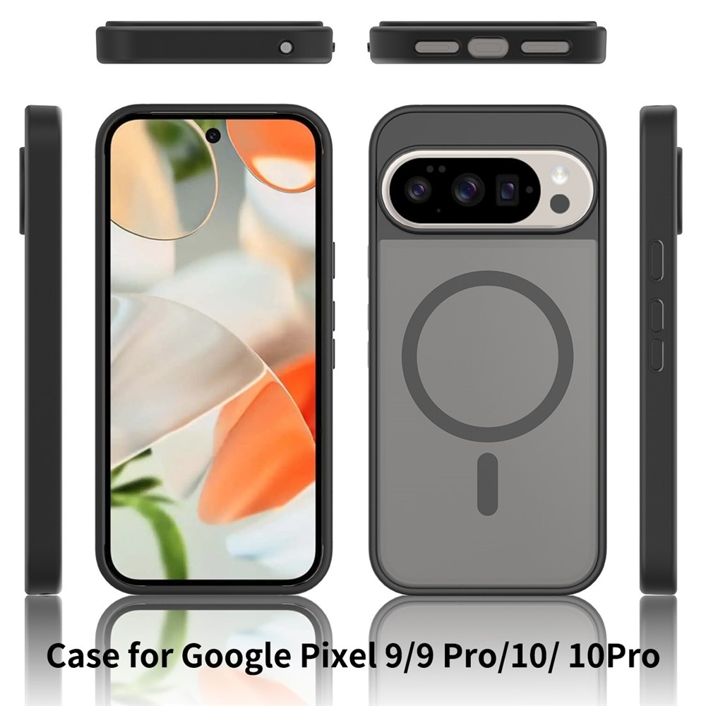 Skin gélový obal s pevným chrbtom a podporou MagSafe na Google Pixel 10 Pro/Pixel 10 - čierny