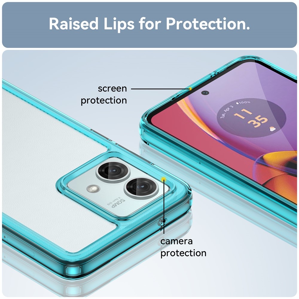Gélový obal s pevným chrbtom na Motorola Moto G84 5G - svetlomodrý