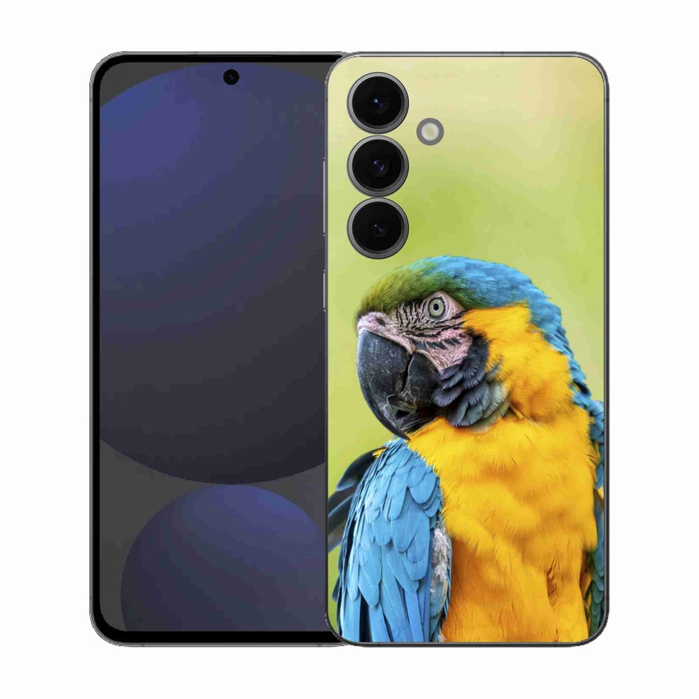 Gélový kryt mmCase na Samsung Galaxy S25 FE - papagáj ara 2
