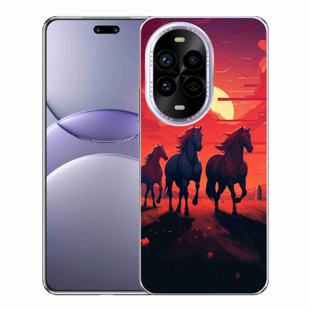 Gélový kryt mmCase na Huawei Nova 13 Pro 5G - kone a západ slnka