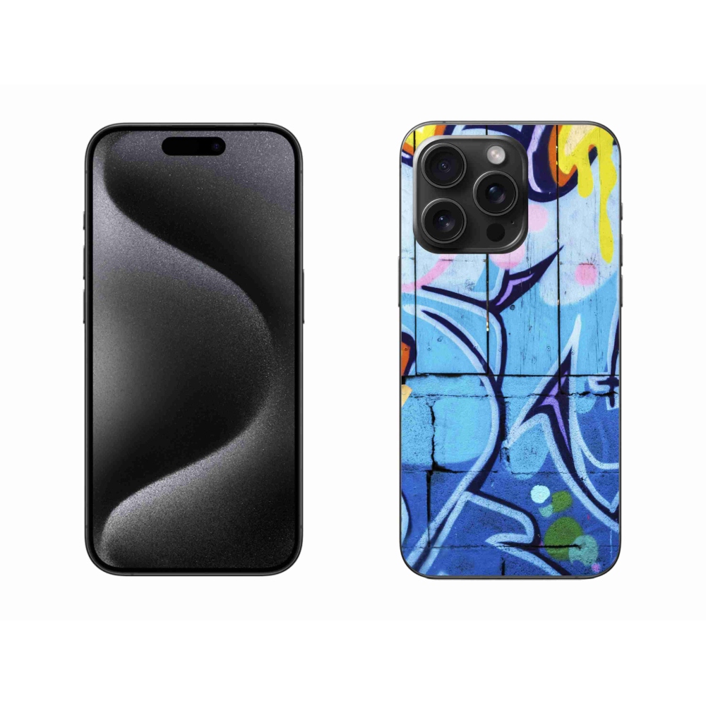 Gélový kryt mmCase na iPhone 15 Pro Max - graffiti