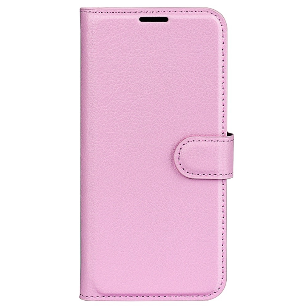 Litchi knižkové púzdro na Samsung Galaxy S24+ - ružové