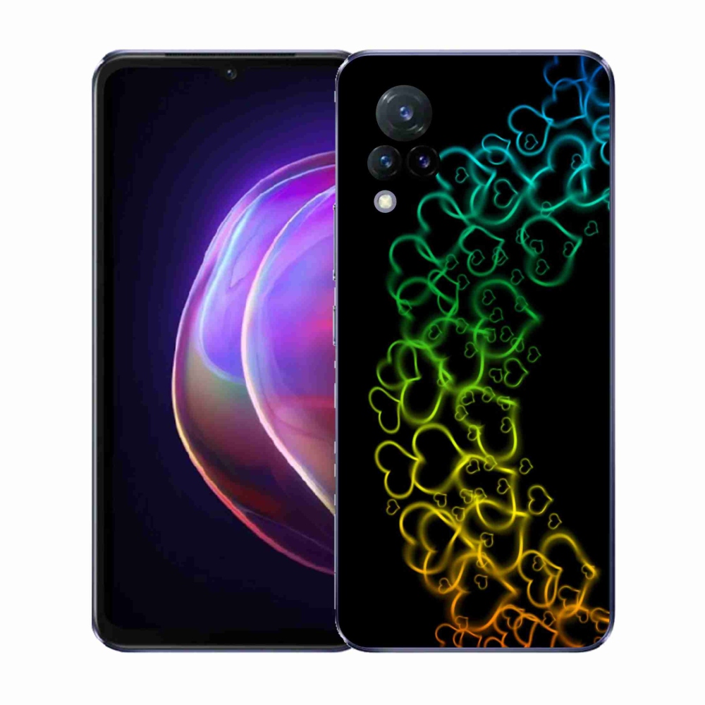Gélový kryt mmCase na Vivo V21 4G/5G - farebné srdiečka