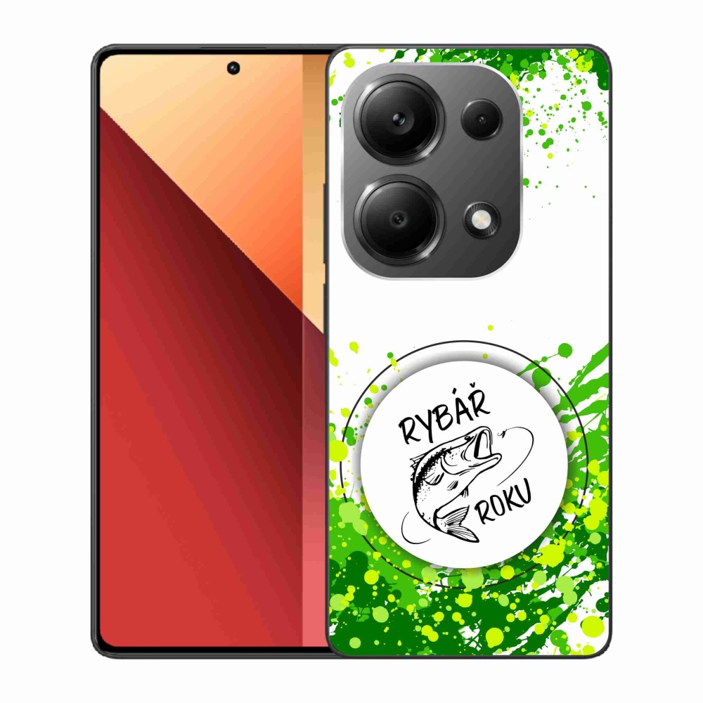 Gélový kryt mmCase na Xiaomi Redmi Note 13 Pro 4G/Poco M6 Pro - rybár roka biele pozadie