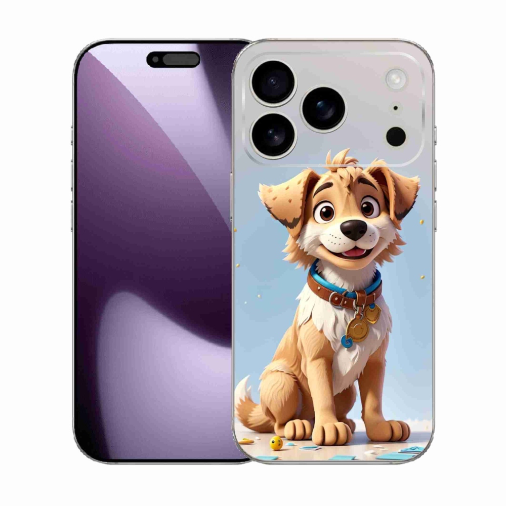 Gélový kryt mmCase na iPhone 17 Pro - kreslené šteňa