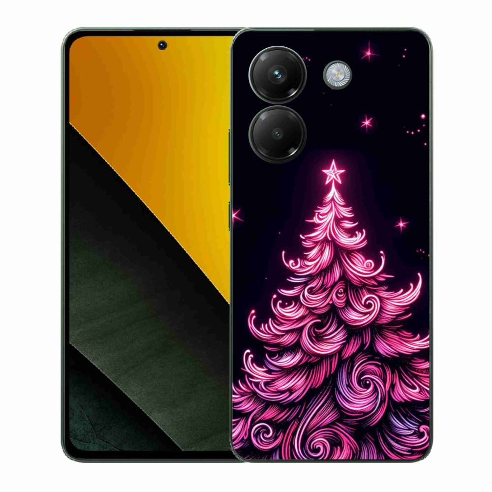 Gélový kryt mmCase na Xiaomi Poco M7 Pro 5G - neónový vianočný stromček 2