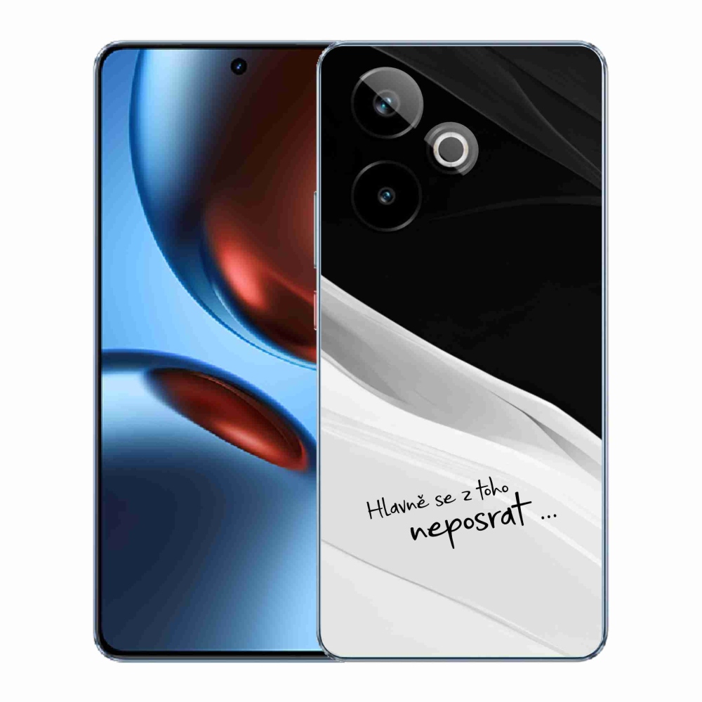 Gélový kryt mmCase na Realme GT 7 5G/GT 7T 5G - vtipný text 13 bieločierne pozadie
