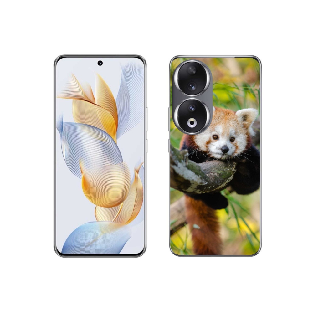 Gélový kryt mmCase na Honor 90 - panda červená