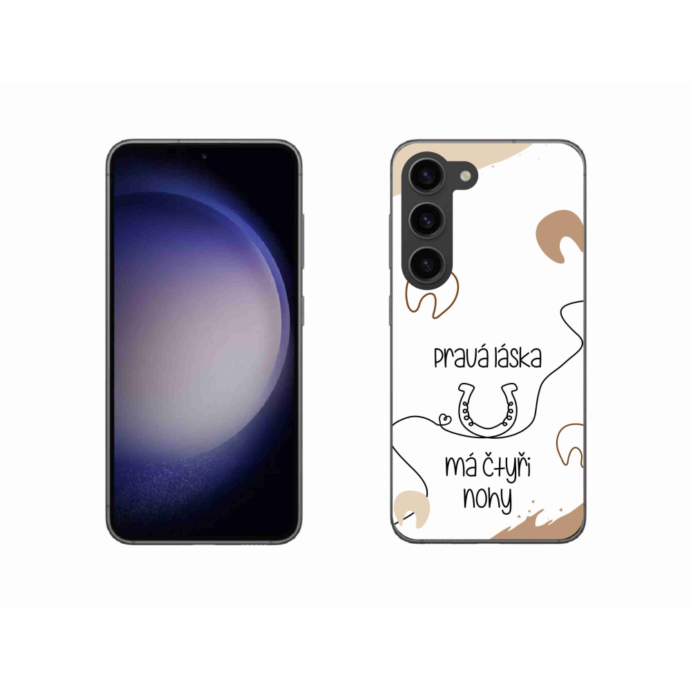 Gélový kryt mmCase na Samsung Galaxy S23 5G - konský motív biele pozadie