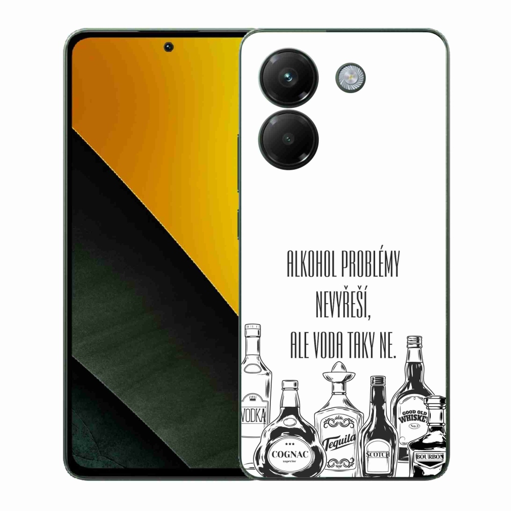 Gélový kryt mmCase na Xiaomi Poco M7 Pro 5G - vtipný text biele pozadie