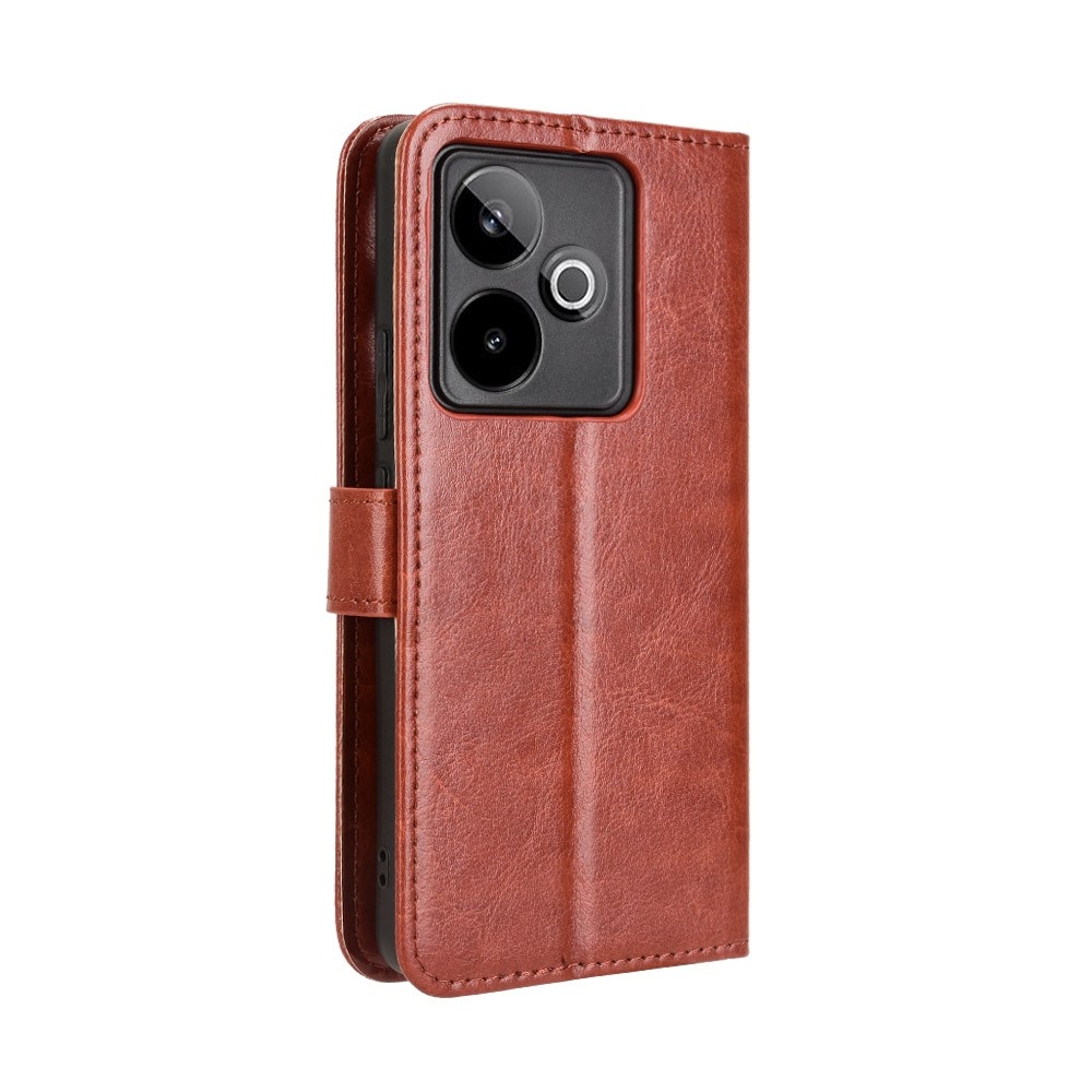 Crazy knižkové puzdro na Realme GT 7 5G - hnedé