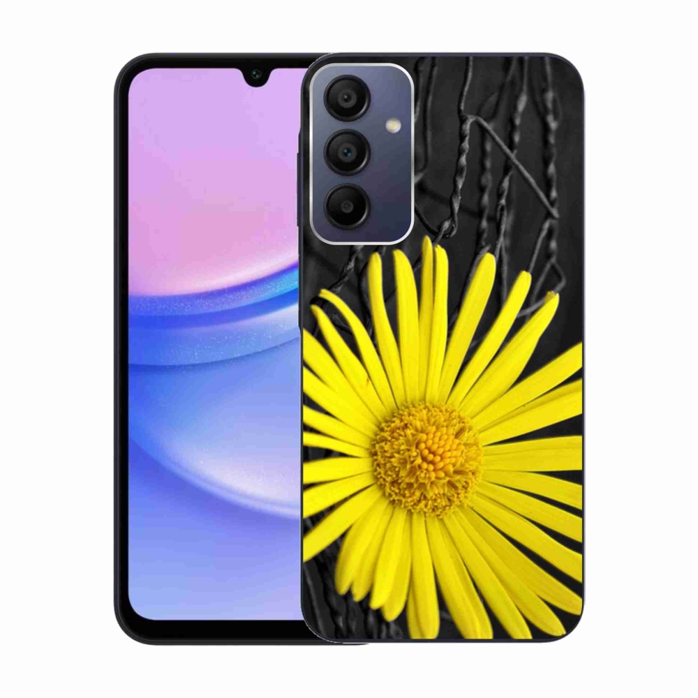 Gélový kryt mmCase na Samsung Galaxy A15 4G/5G - žltá kvetina