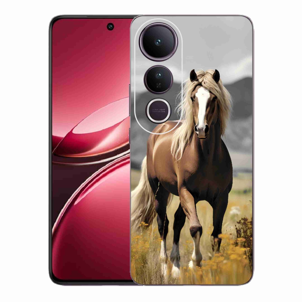 Gélový kryt mmCase na Vivo V50 Lite 4G/5G - hnedý kôň 1