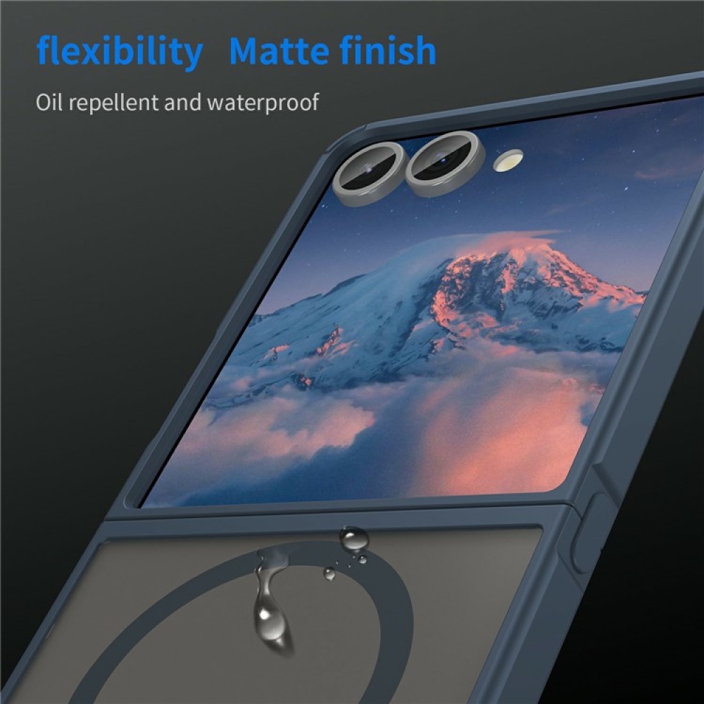 Case matný gélový obal s MagSafe na Samsung Galaxy Z Flip7 5G - modrý