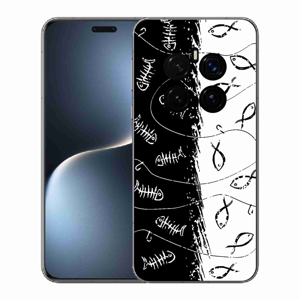Gélový kryt mmCase na Honor Magic 7 Pro 5G - kostry a rybky