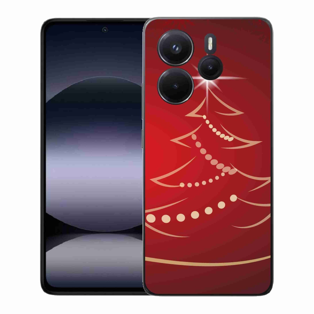 Gélový kryt mmCase na Xiaomi Redmi Note 14 - kreslený vianočný stromček