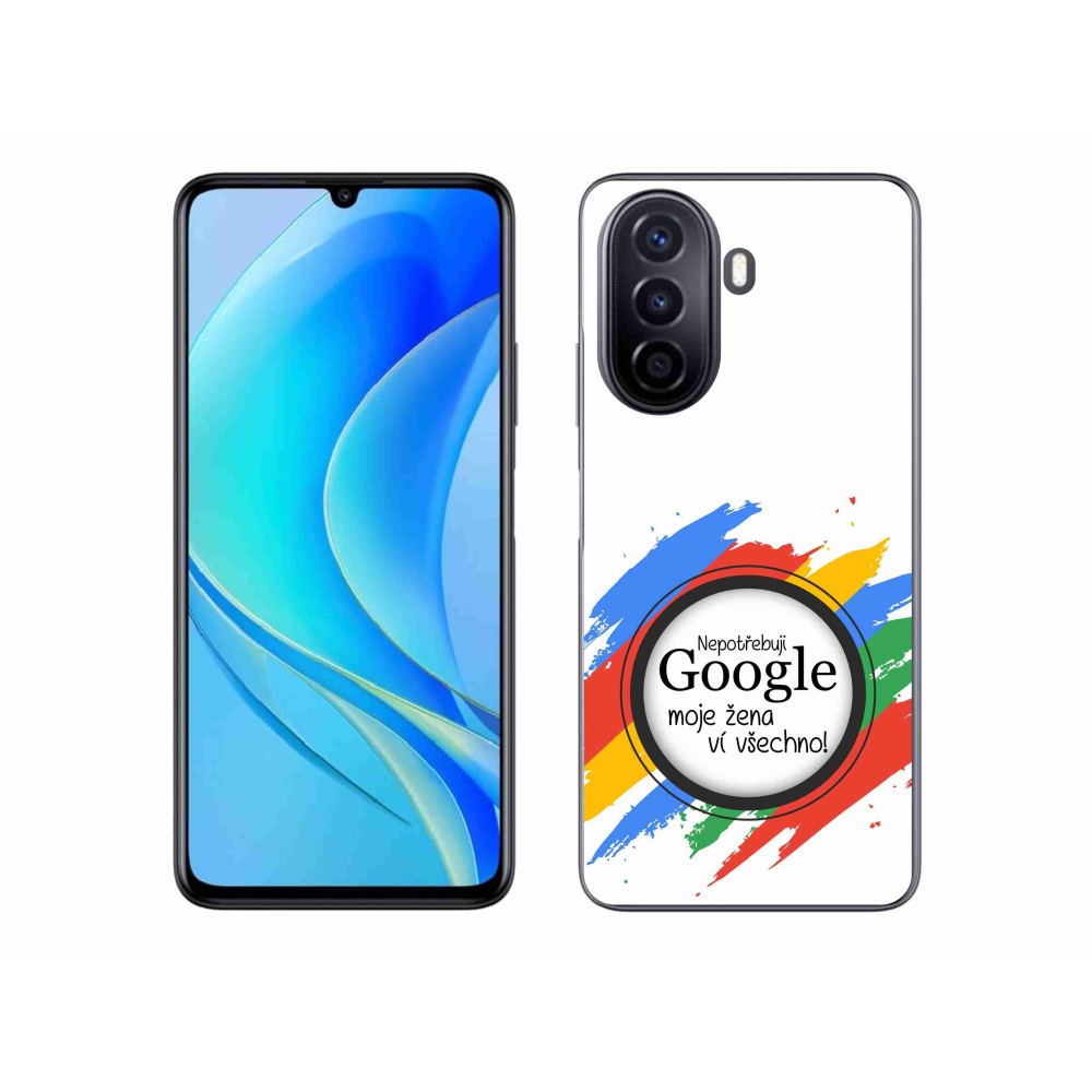Gélový kryt mmCase na Huawei Nova Y70 - žena vie všetko biele pozadie