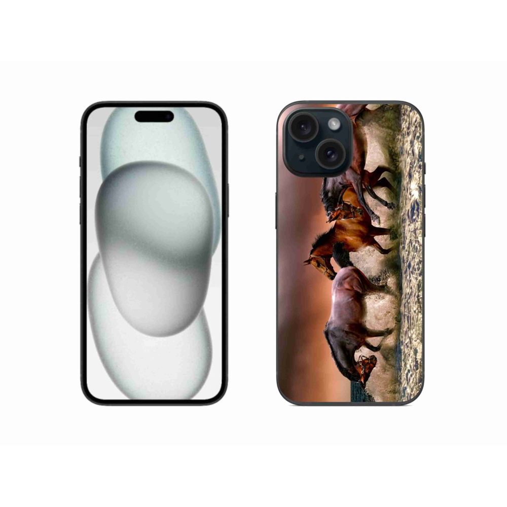 Gélový obal mmCase na iPhone 15 - kone 1