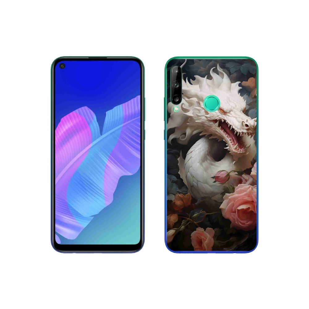 Gelový kryt mmCase na Huawei P40 Lite E - bílý drak