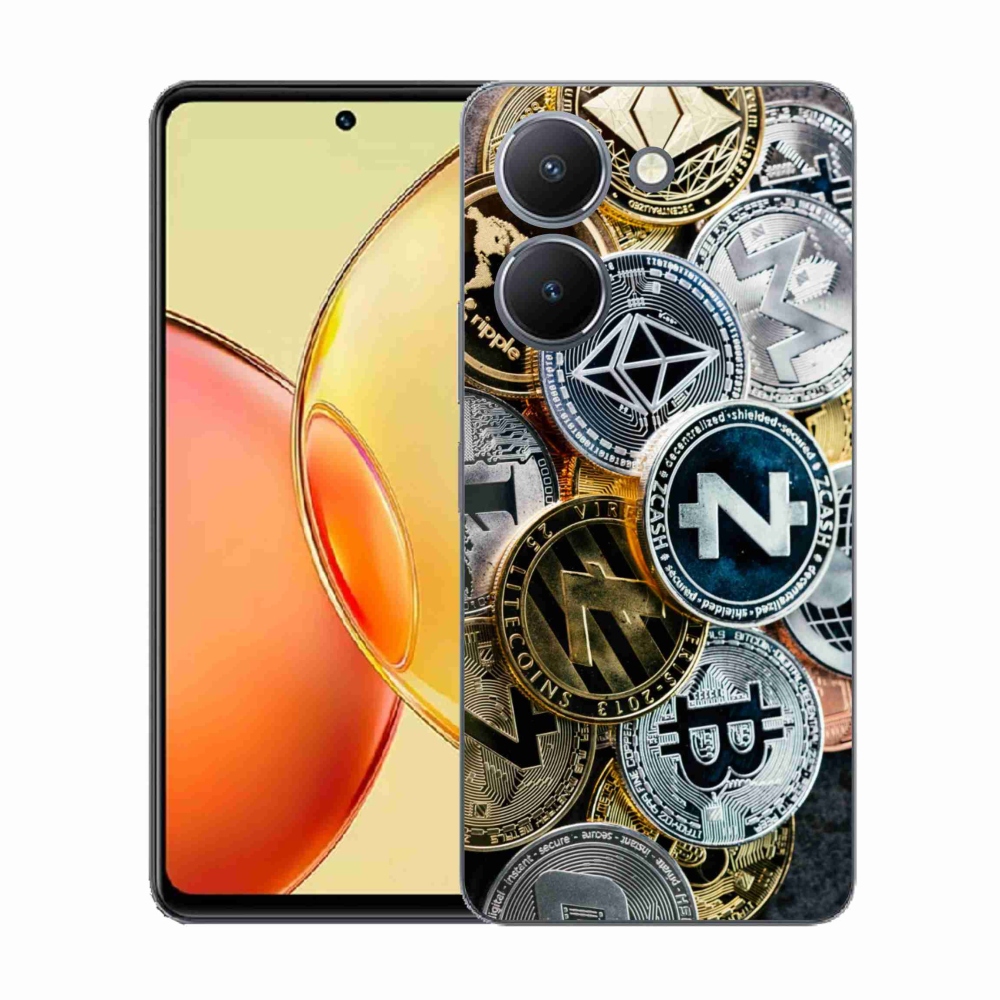 Gélový kryt mmCase na Vivo Y36 - kryptomeny
