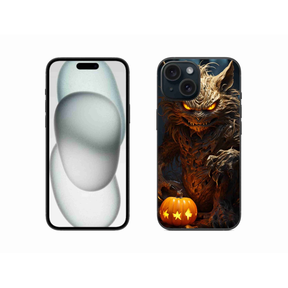 Gélový kryt mmCase na iPhone 15 - halloweenska príšera