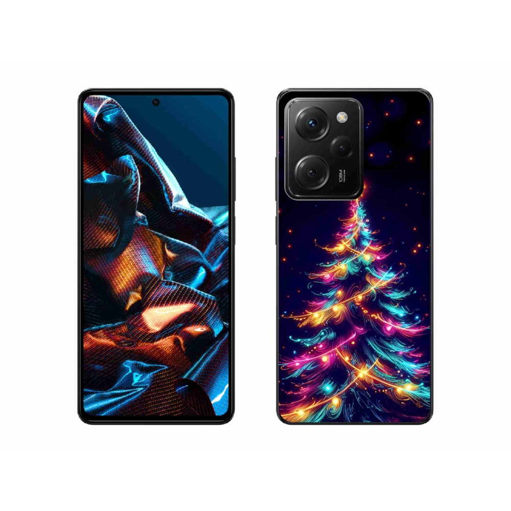 Gélový kryt mmCase na Xiaomi Poco X5 Pro 5G - neónový vianočný stromček