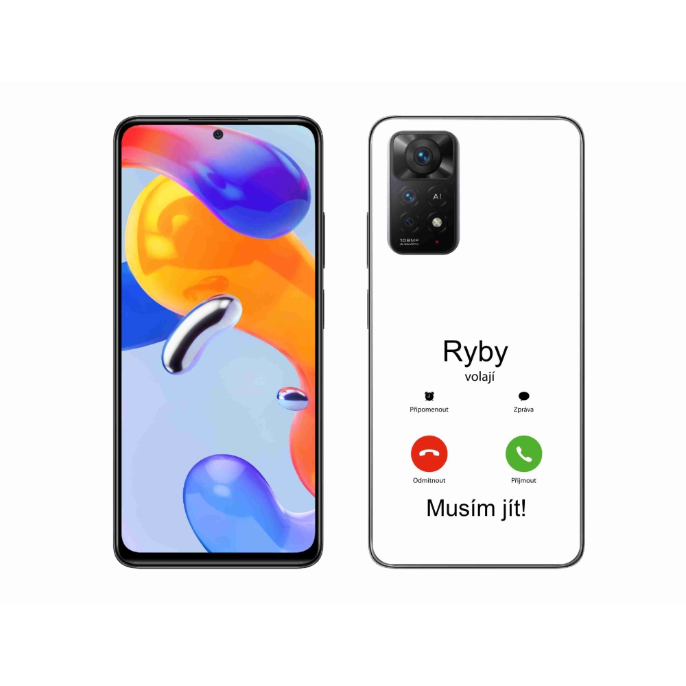 Gélový kryt mmCase na Xiaomi Redmi Note 11 Pro 4G/5G - ryby volajú biele pozadie