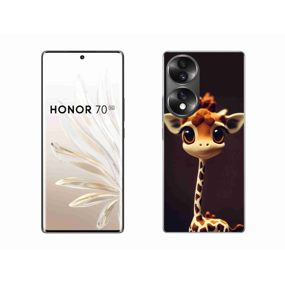 Gélový kryt mmCase na Honor 70 - malá žirafa